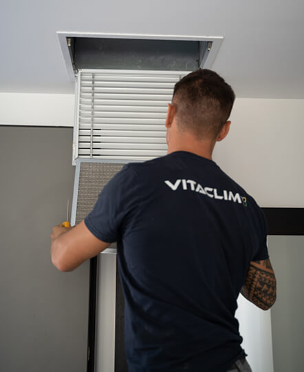 implementation pompe chaleur air air gainable 1 Vitaclim à Béziers